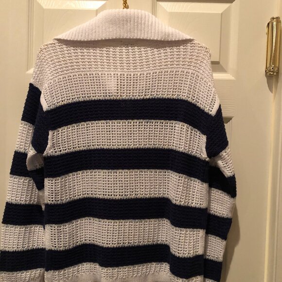 Talbots Blue and White Knit Sweater - Picture 3 of 3